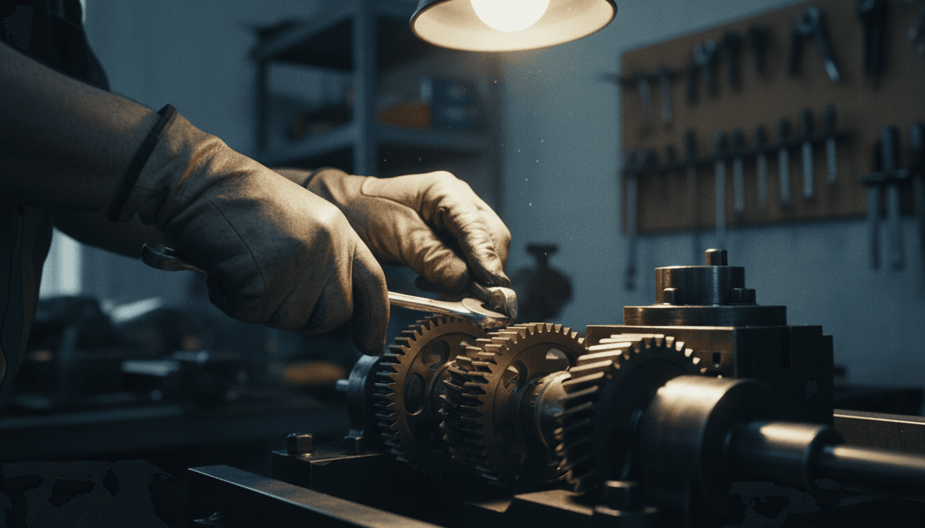Skilled hands performing precision trade work
